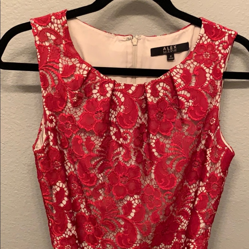 Alex Marie- Red lace dress